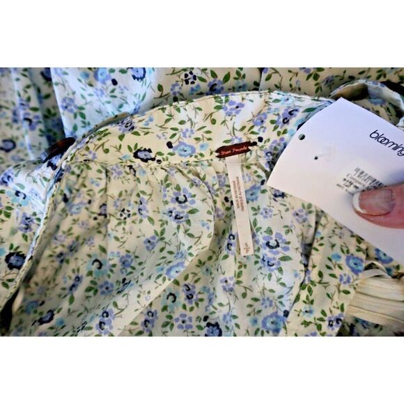 Free People OB1264092 Women's Sz Small White Tea Combo Petunia Mini Dress - Picture 3 of 12